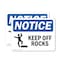Signmission Keep Off Rocks Sign With Symbol, 10 in W x Rectangle, Vinyl Decal OS-2PACK-NS-D-710-L-13828 - alternate 1